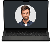 Laptop with avatar